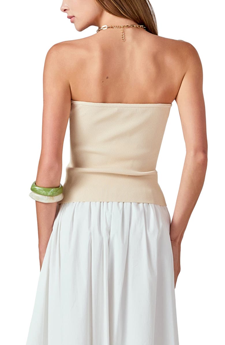 Endless Rose Strapless Rib Top, Alternate, color, Beige