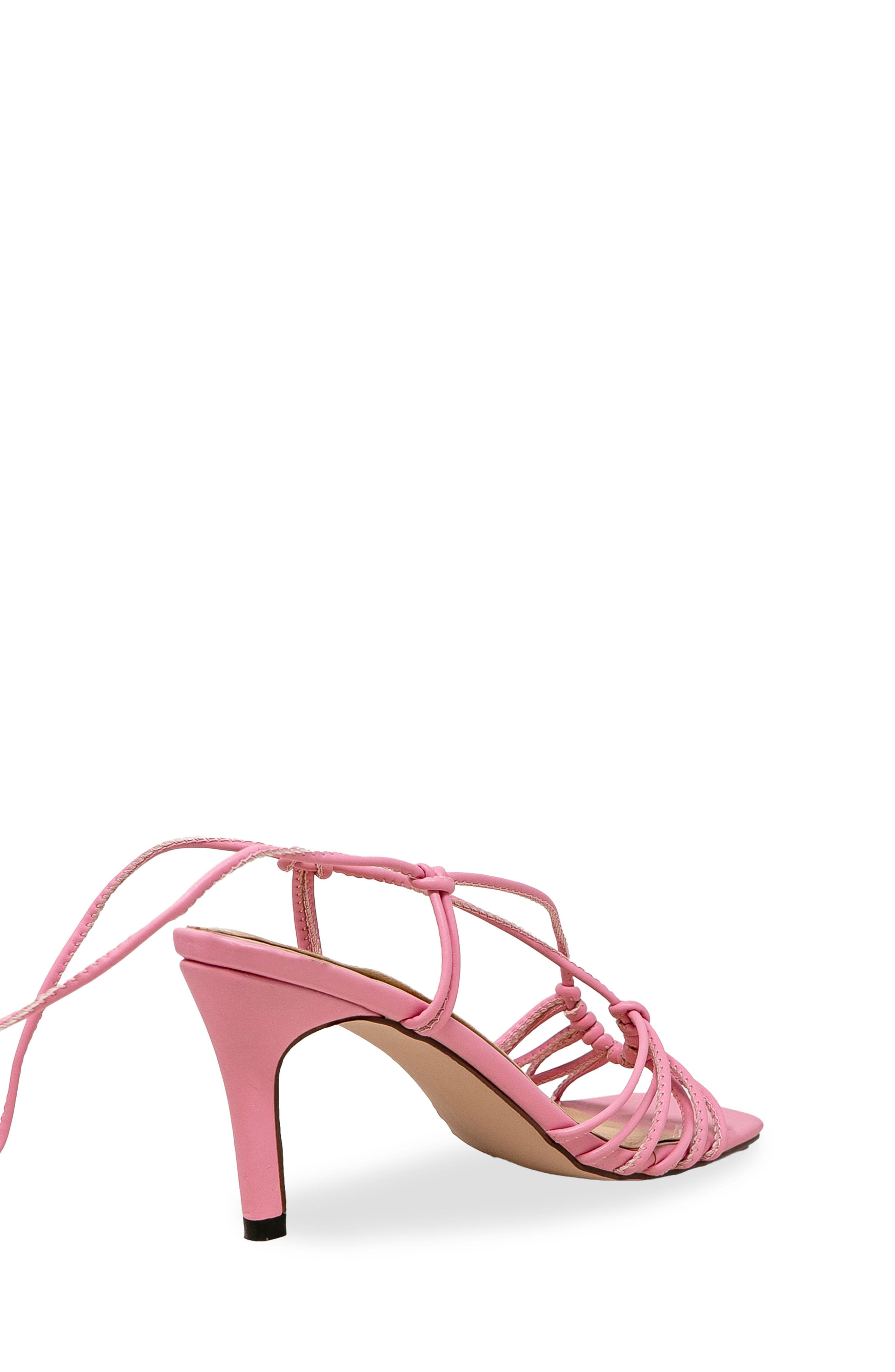CHASE AND CHLOE Ankle Tie Sandal, Alternate, color, Pink Pu