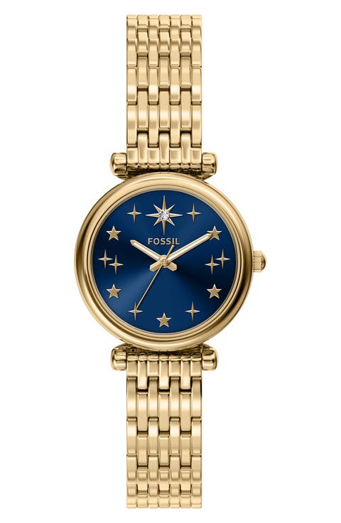 Carlie Star Sunray Dial Bracelet Watch, 28mm