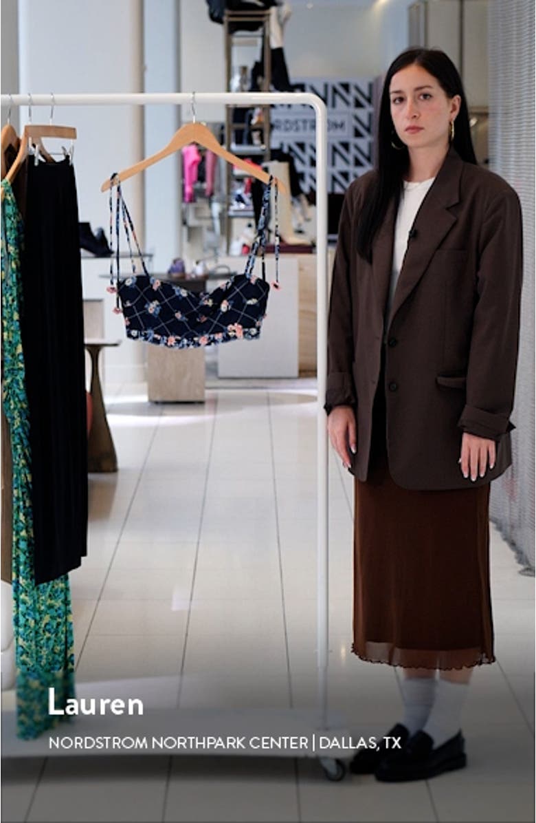 Allie Ross Floral Cotton & Linen Blend Cover-Up Crop Top, sales video thumbnail