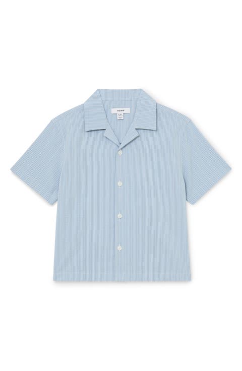 Kids' Pyrus Stripe Button-Up Camp Shirt (Little Kid & Big Kid)
