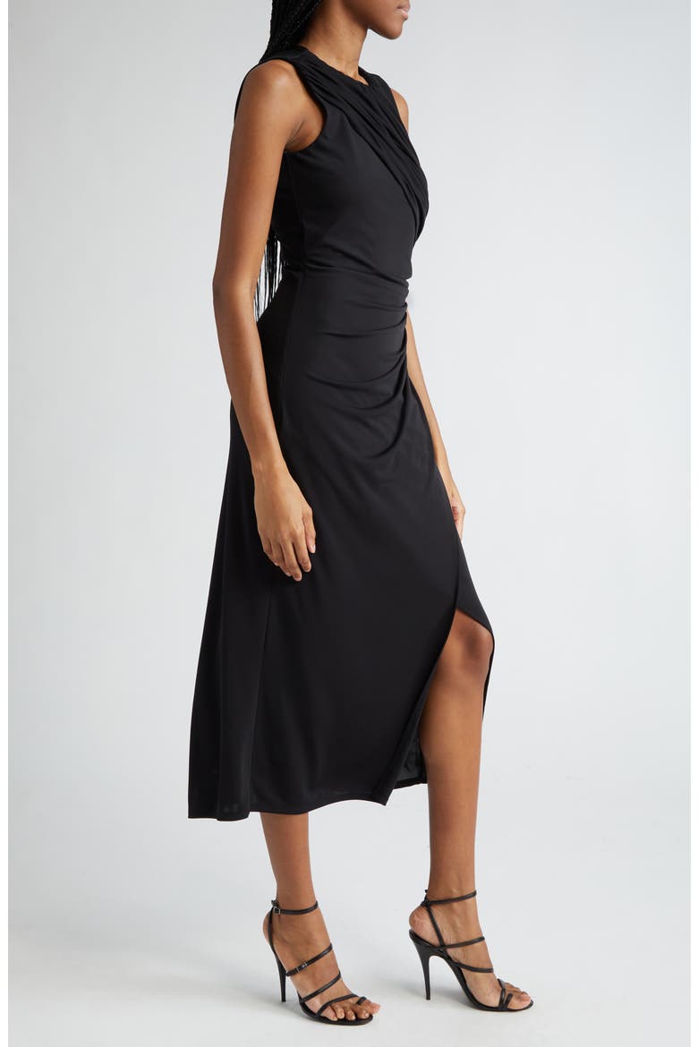 Wesson Ruched Dress, Alternate, color, BLACK