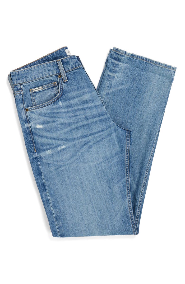 GUESS JEANS G16 Relaxed Straight Leg Jeans, Alternate, color, Light Blue