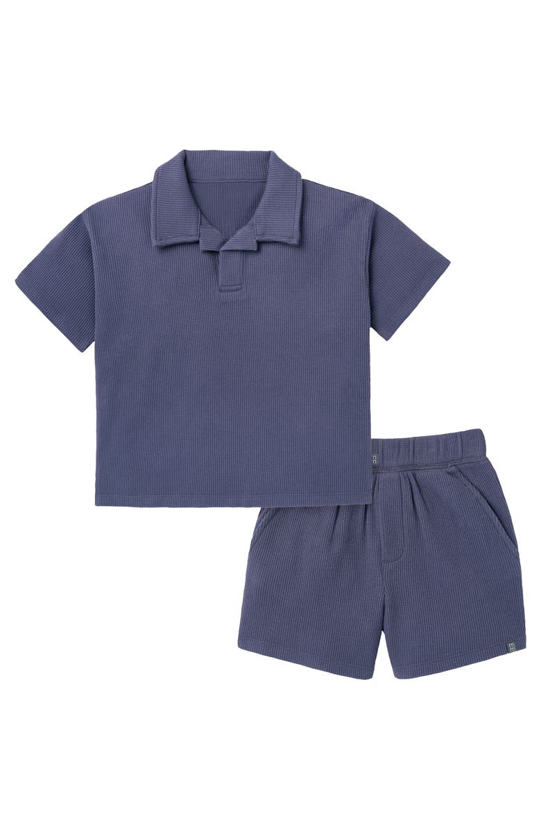 Modern Moments<sup>™</sup> by Gerber Johnny Collar Shirt and Shorts, Main, color, Odyssey Gray