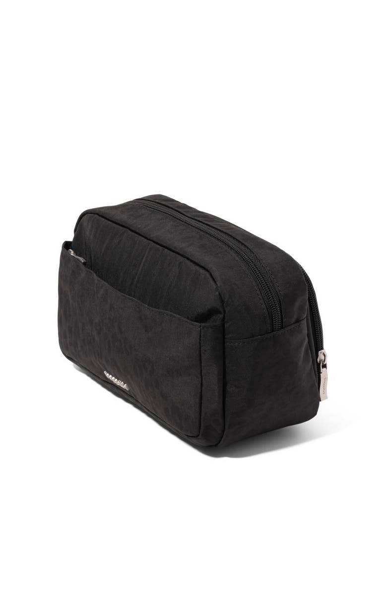 BAGGALLINI Pocket Cosmetic Bag with Brush Organization, Alternate, color, Black Cheetah Emboss