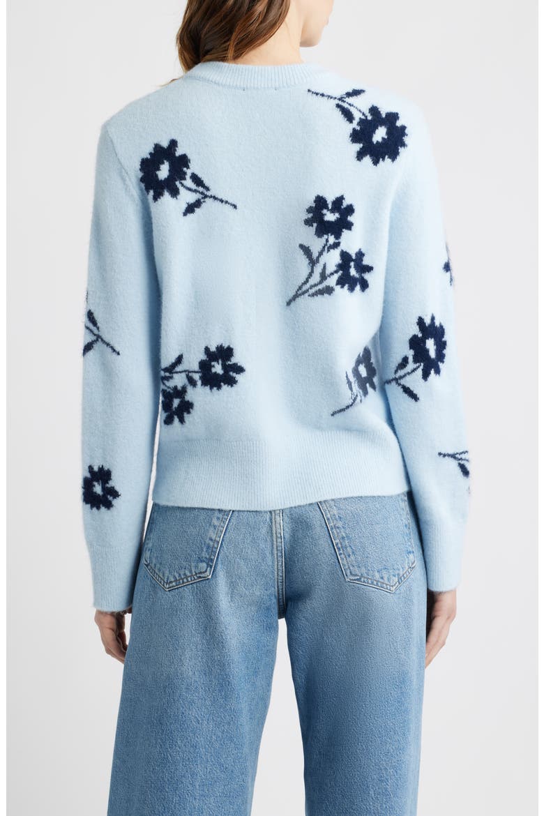 Anise Floral Crewneck Sweater, Alternate, color, WINTER BLUE FLORAL