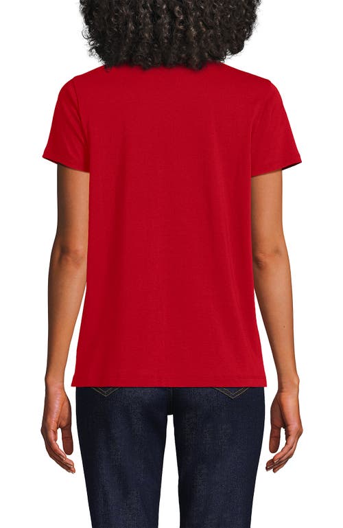 Lands' End Relaxed Supima Cotton T-shirt In Red