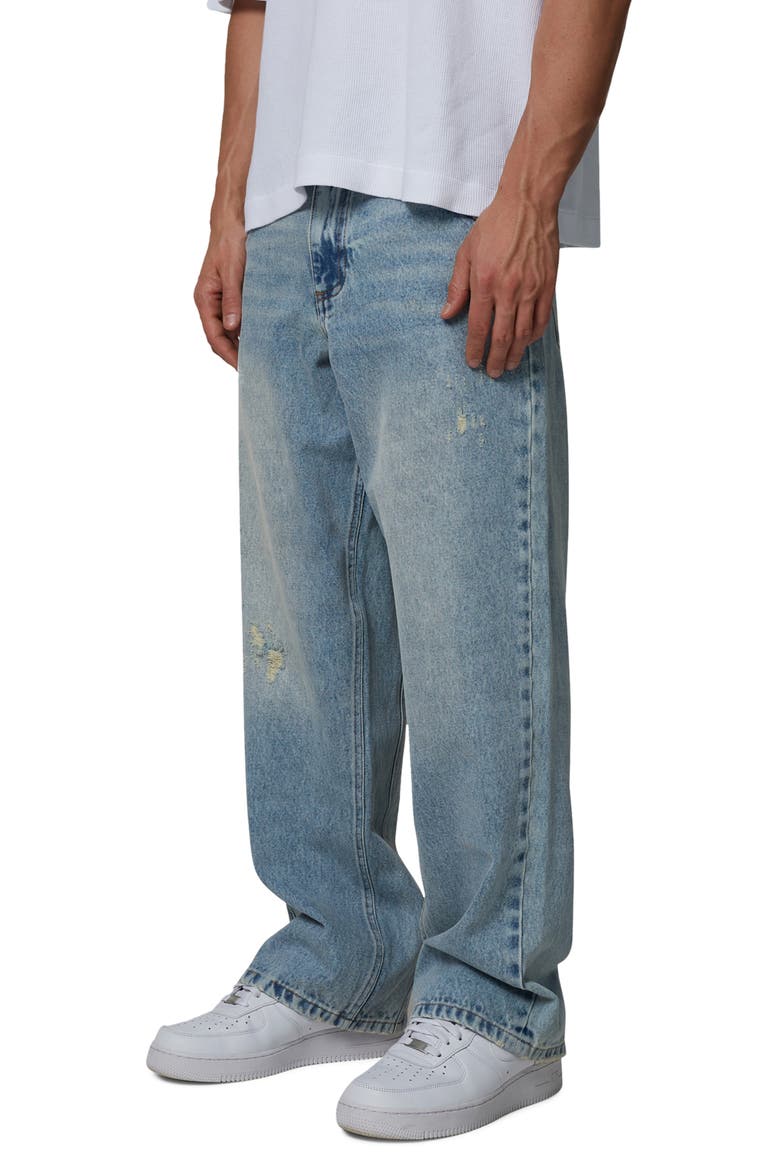 Straight Leg Baggy Jeans, Alternate, color, Blue