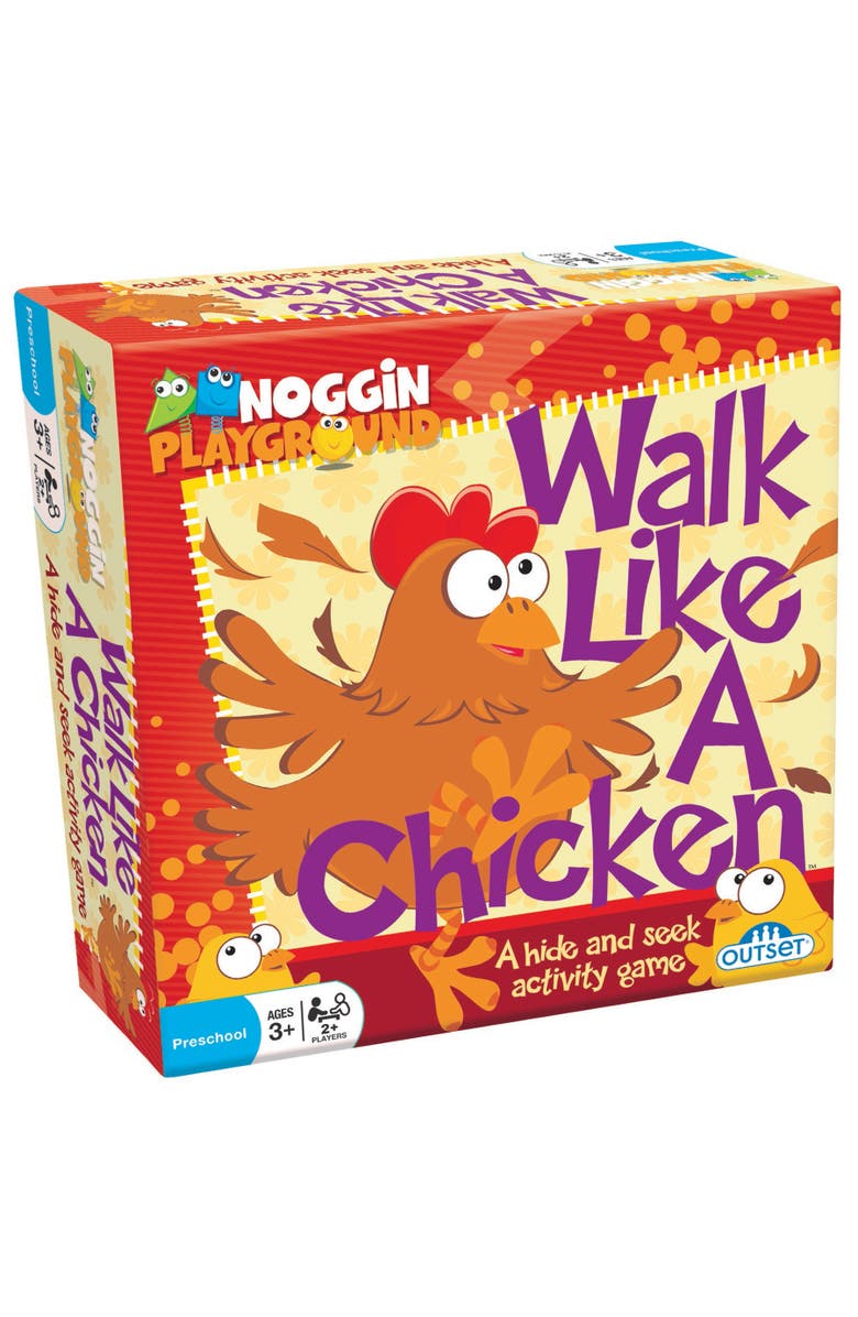 Outset Walk Like A Chicken No Reading Required Hide & Seek Roleplaying Activity Game, Main, color, Multicolored