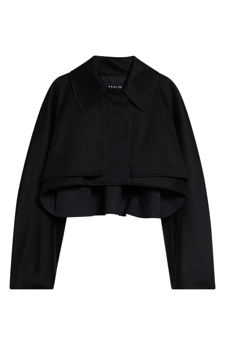ASHLYN Beckett Crop Cotton Sateen Swing Jacket, Main, color, Black