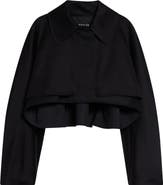 ASHLYN Beckett Crop Cotton Sateen Swing Jacket