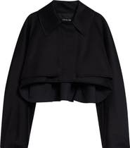 ASHLYN Beckett Crop Cotton Sateen Swing Jacket