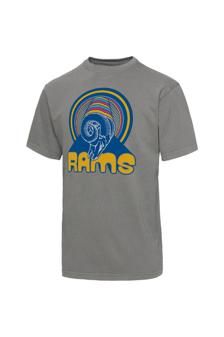 Men's Junk Food Graphite Los Angeles Rams Wonderland Infinity Vibe T-Shirt, Alternate, color, Graphite