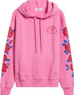 THE MAYFAIR GROUP Be Kind Floral Sleeve Graphic Hoodie