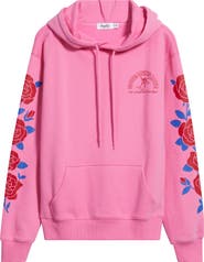 THE MAYFAIR GROUP Be Kind Floral Sleeve Graphic Hoodie