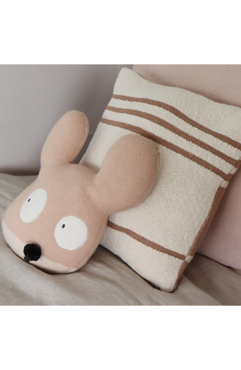 Lorena Canals Knitted Cushion Duetto, Alternate, color, Powder, Natural