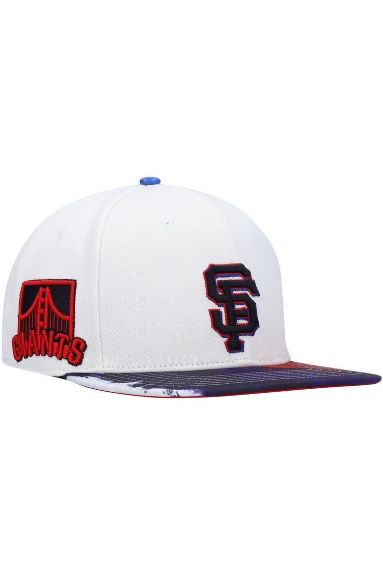 Men's Pro Standard White San Francisco Giants Dip-Dye Snapback Hat, Alternate, color, White