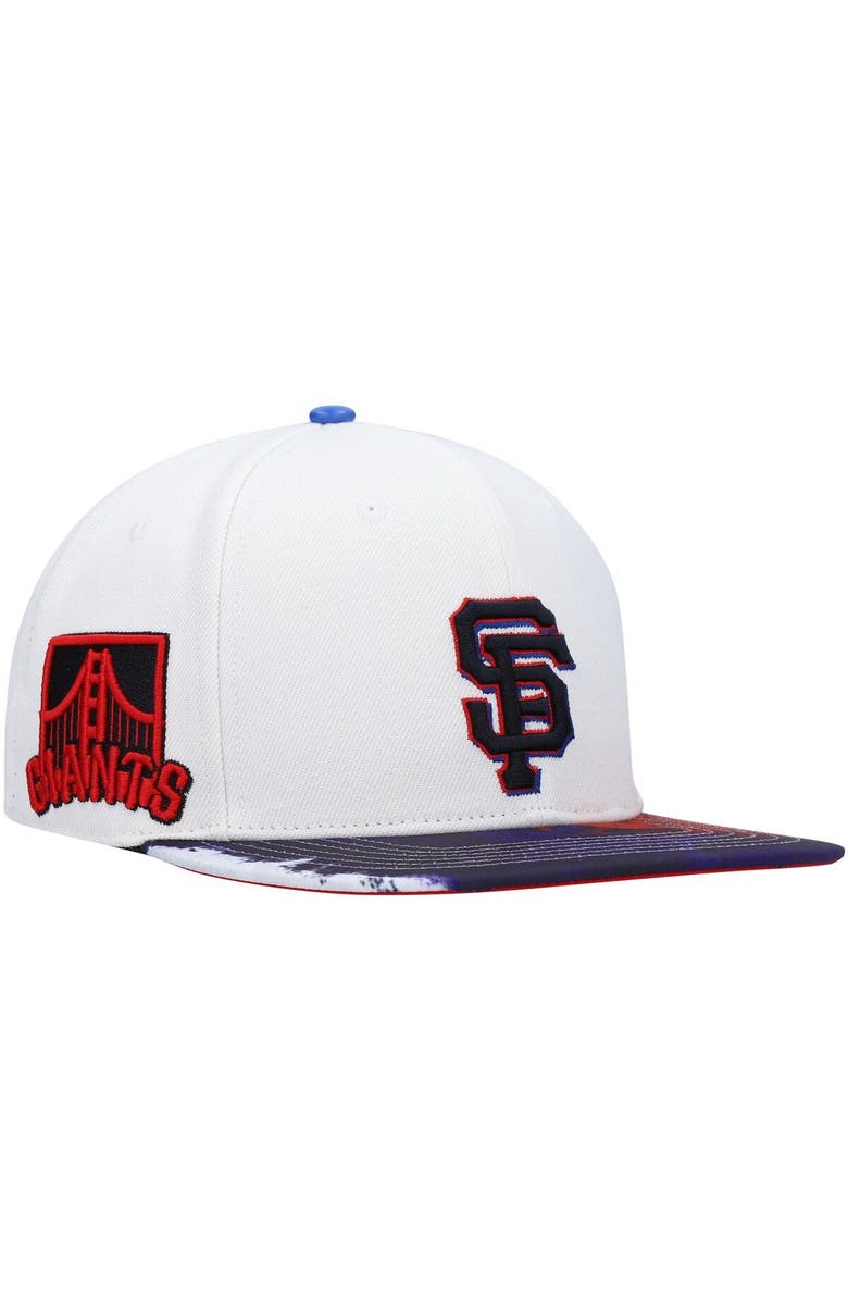PRO STANDARD Men's Pro Standard White San Francisco Giants Dip-Dye Snapback Hat, Alternate, color,