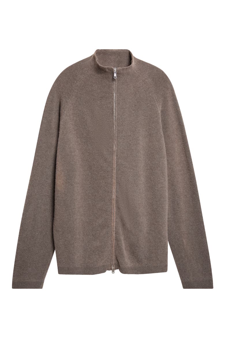 Line Merino Wool Zip Cardigan, Alternate, color, MUD SPRAY DYE