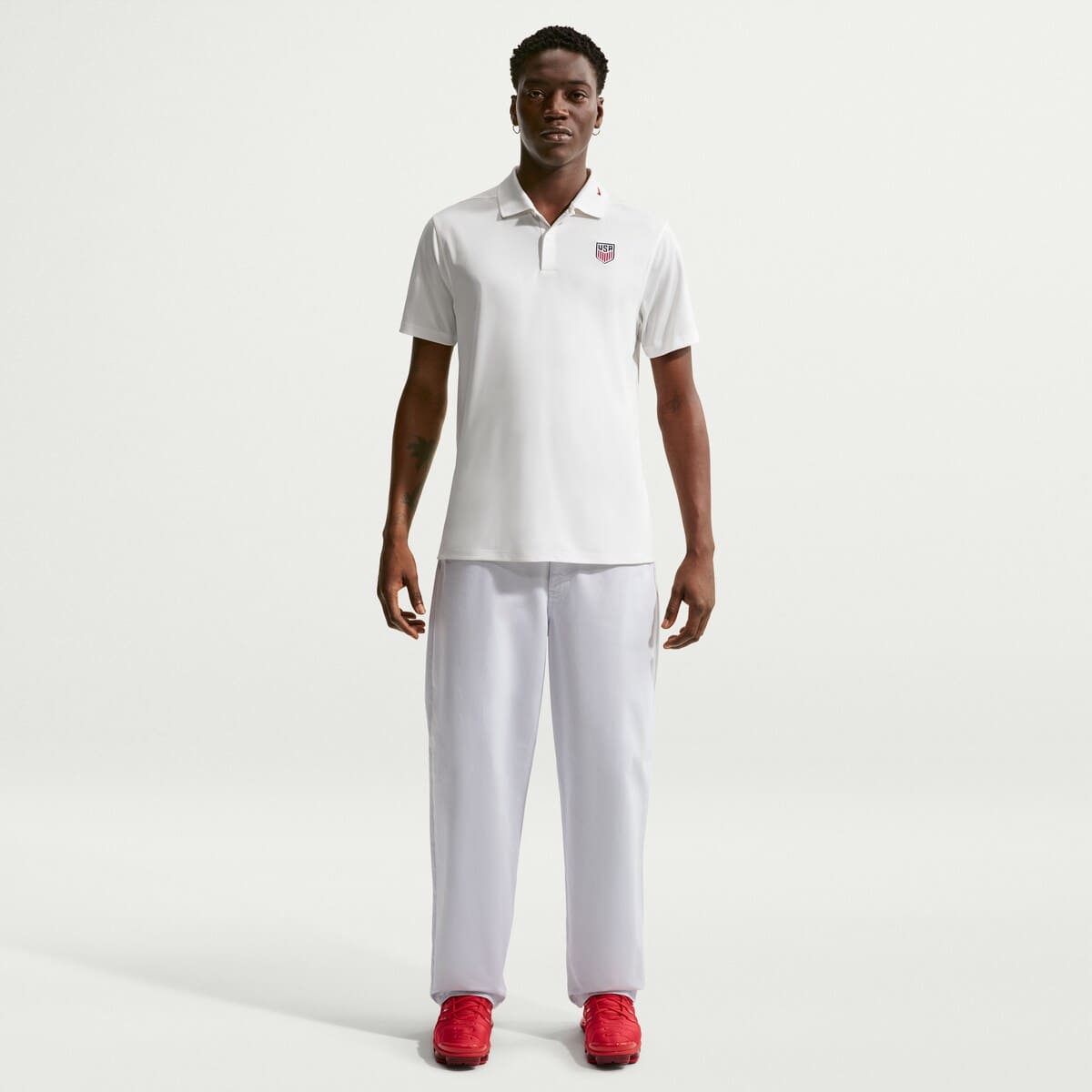 Men's Nike White USMNT Dri-FIT Victory Solid Polo