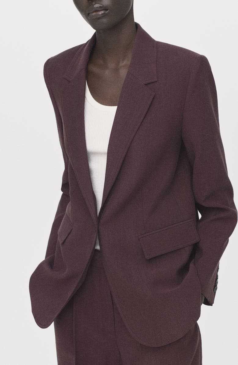 MANGO Suit Blazer, Alternate, color, Purple