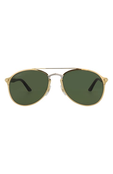 56mm Aviator Sunglasses