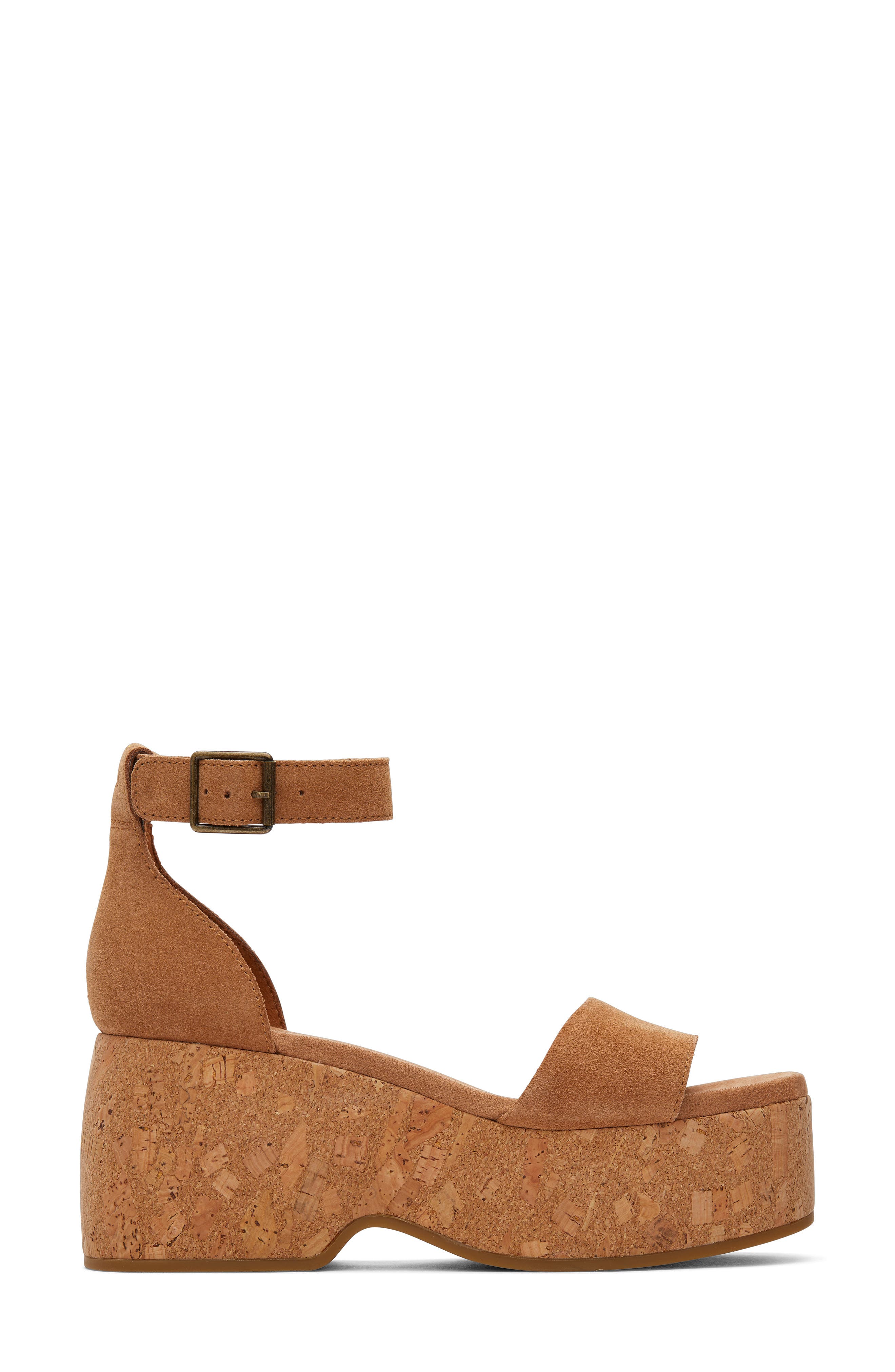 TOMS Laila Cork Platform Sandal, Alternate, color, 