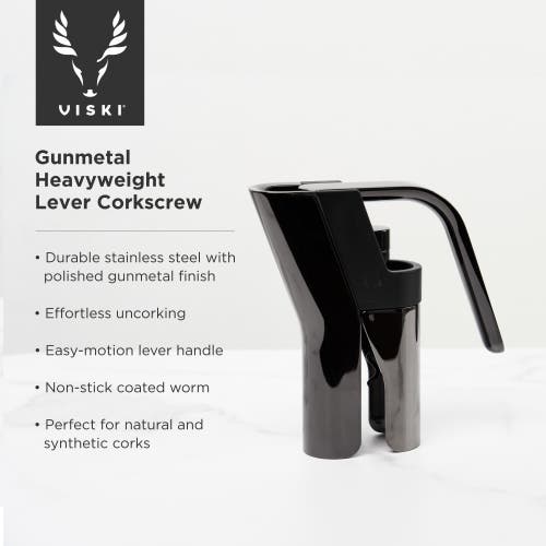 Viski Warren Heavyweight Lever Corkscrew In Black