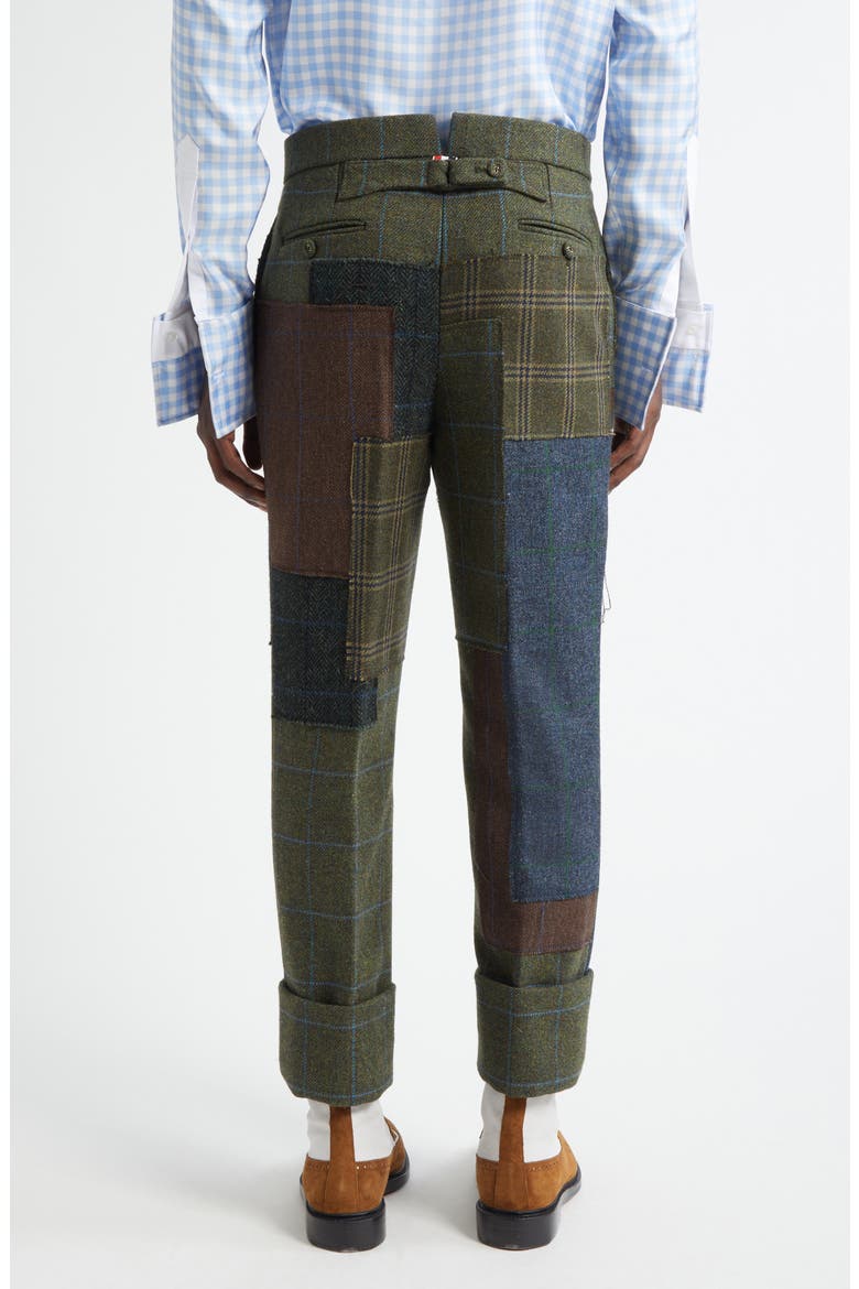 Fit 1 Patchwork Wool Backstrap Trousers, Alternate, color, SEASONAL MULTI
