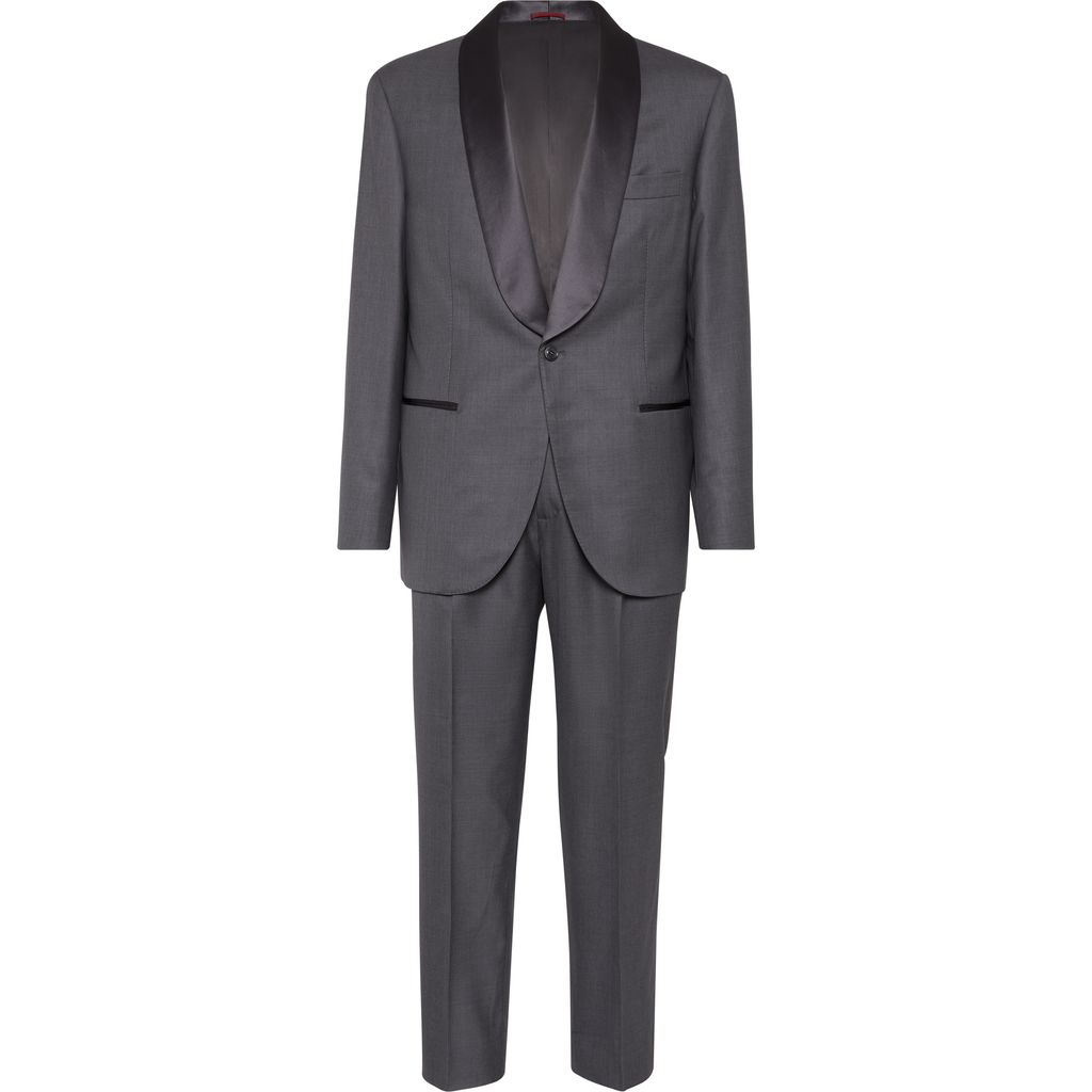 Brunello Cucinelli Tuxedo With Shawl Lapel In Gray
