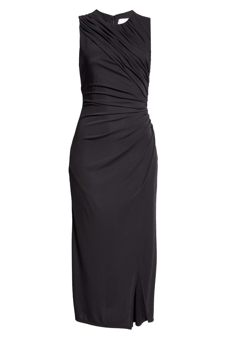 Wesson Ruched Dress, Alternate, color, BLACK