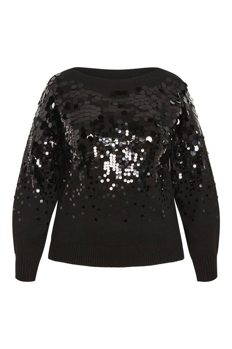 Braylin Embellished Sweater, Alternate, color, BLACK
