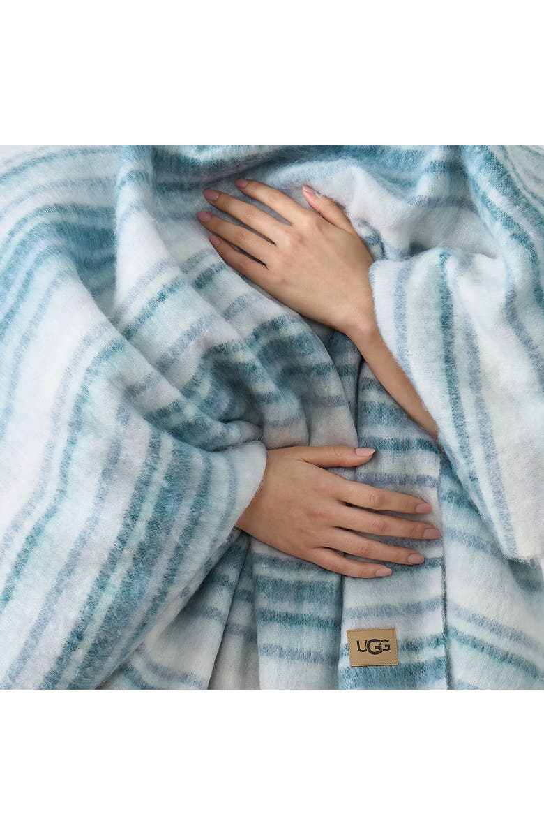 UGG<sup>®</sup> Joana Throw Blanket, Alternate, color, Misty Green/ Saltwater
