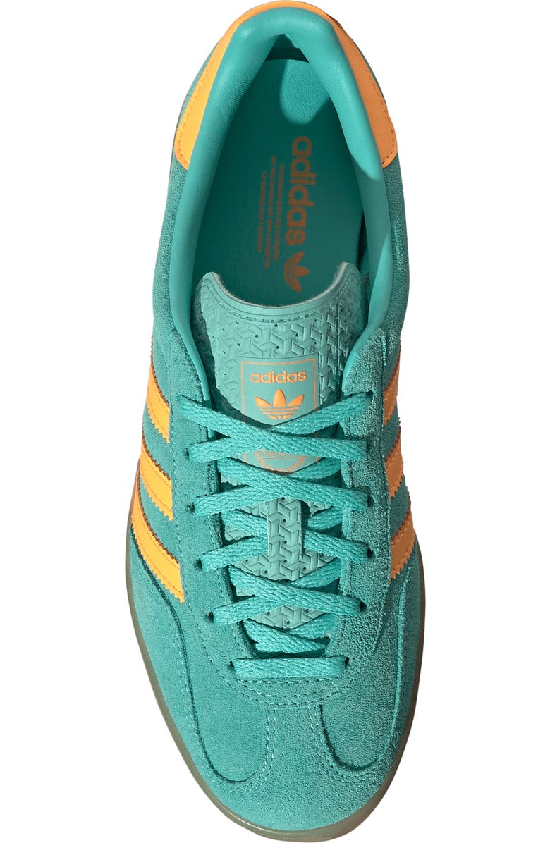 adidas Gazelle Indoor Sneaker, Alternate, color, Acid Mint/ Flash Orange/ Gum