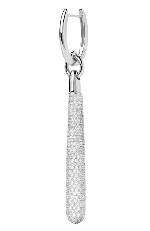 Pdpaola Pavé Supreme Jupiter Single Hoop In Silver
