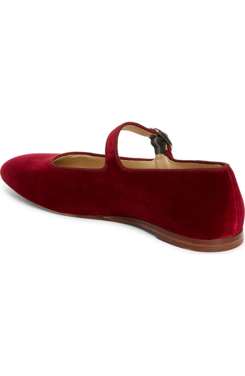 Le Monde Beryl Velveteen Mary Jane Flat, Alternate, color, 040 Berry