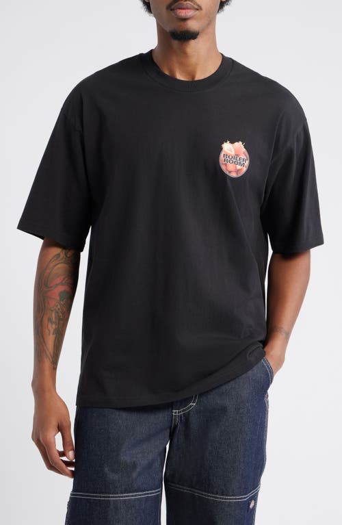 Boiler Room Strawberry Logo Graphic T-shirt In Black