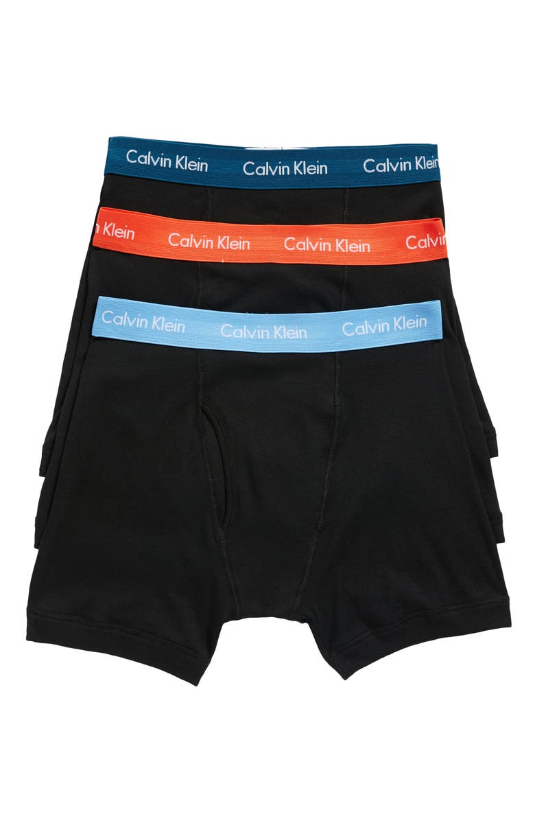 Calvin Klein 3-Pack Cotton Boxer Briefs, Main, color, 