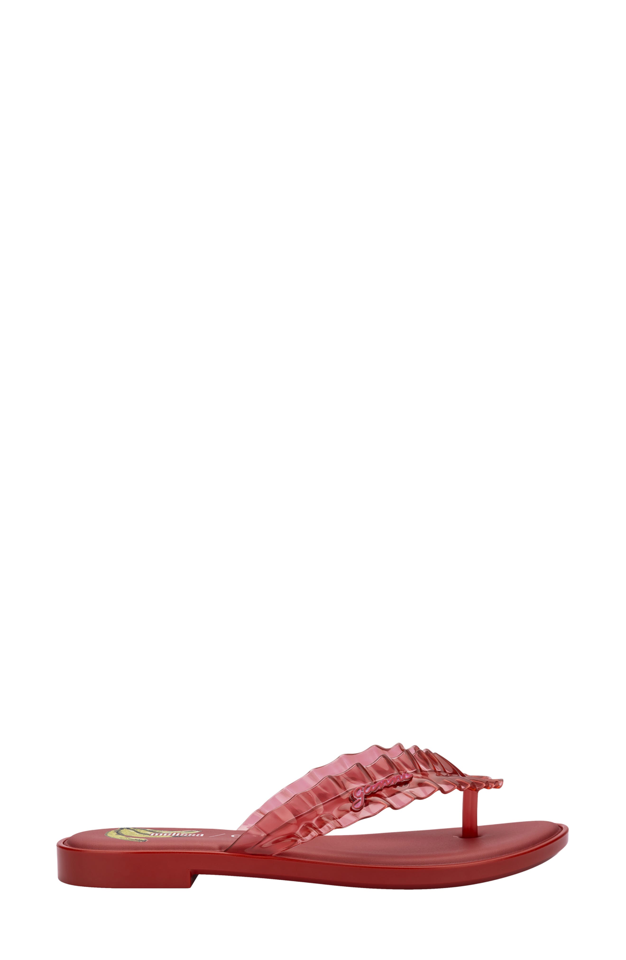 x Ganni Slim Flip Flop, Alternate, color, RED