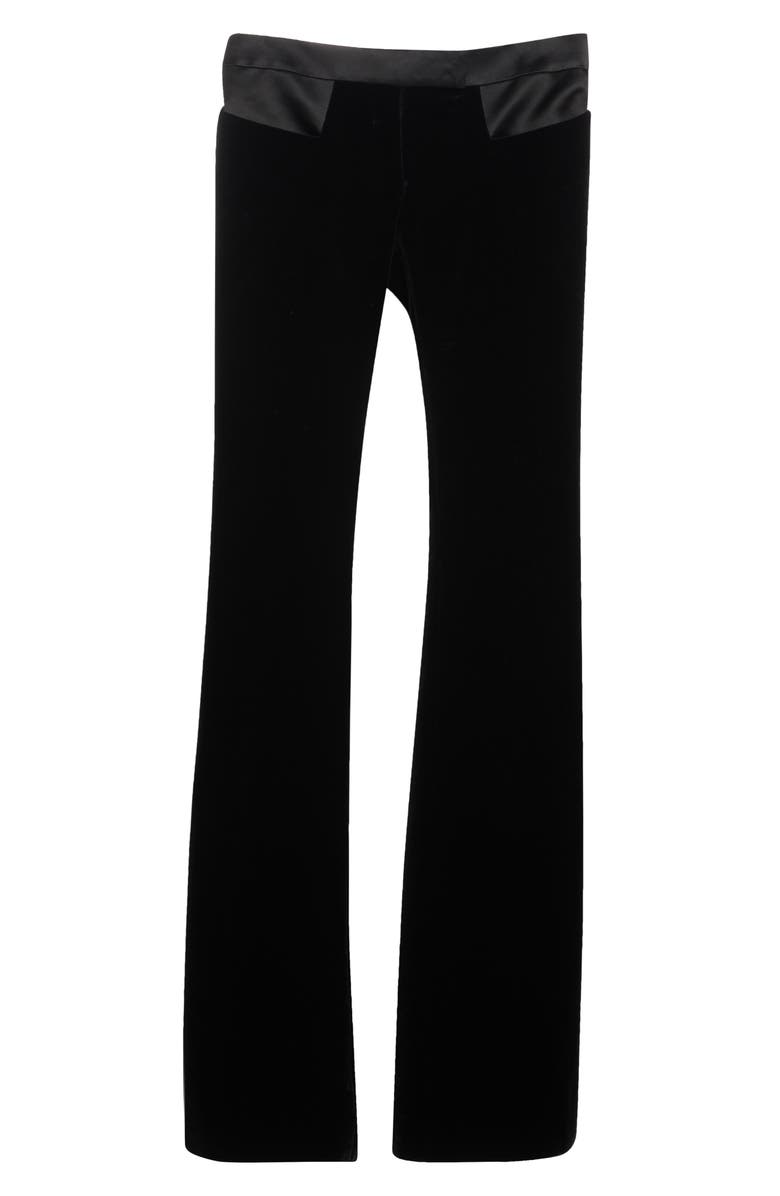 TOM FORD Velveteen Flare Leg Tuxedo Pants, Alternate, color,