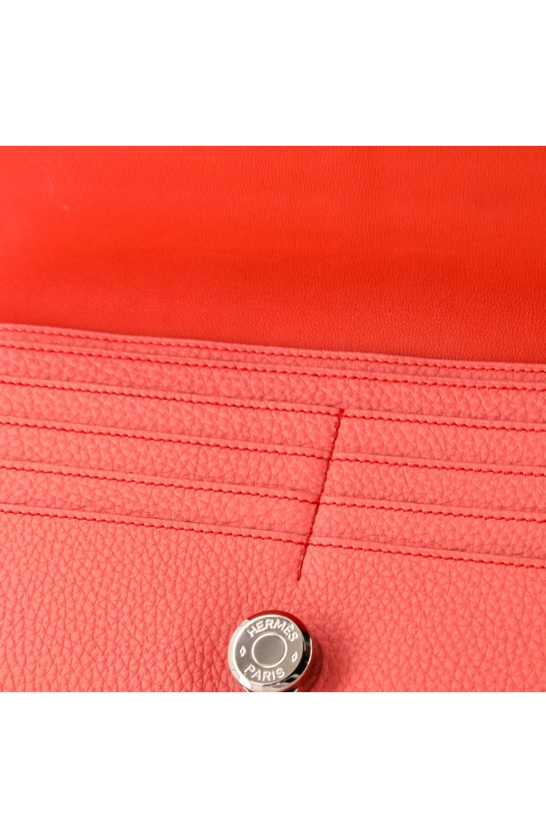 Pre-Owned Hermes Dogon Recto Verso Wallet Leather, Alternate, color, Orange Poppy