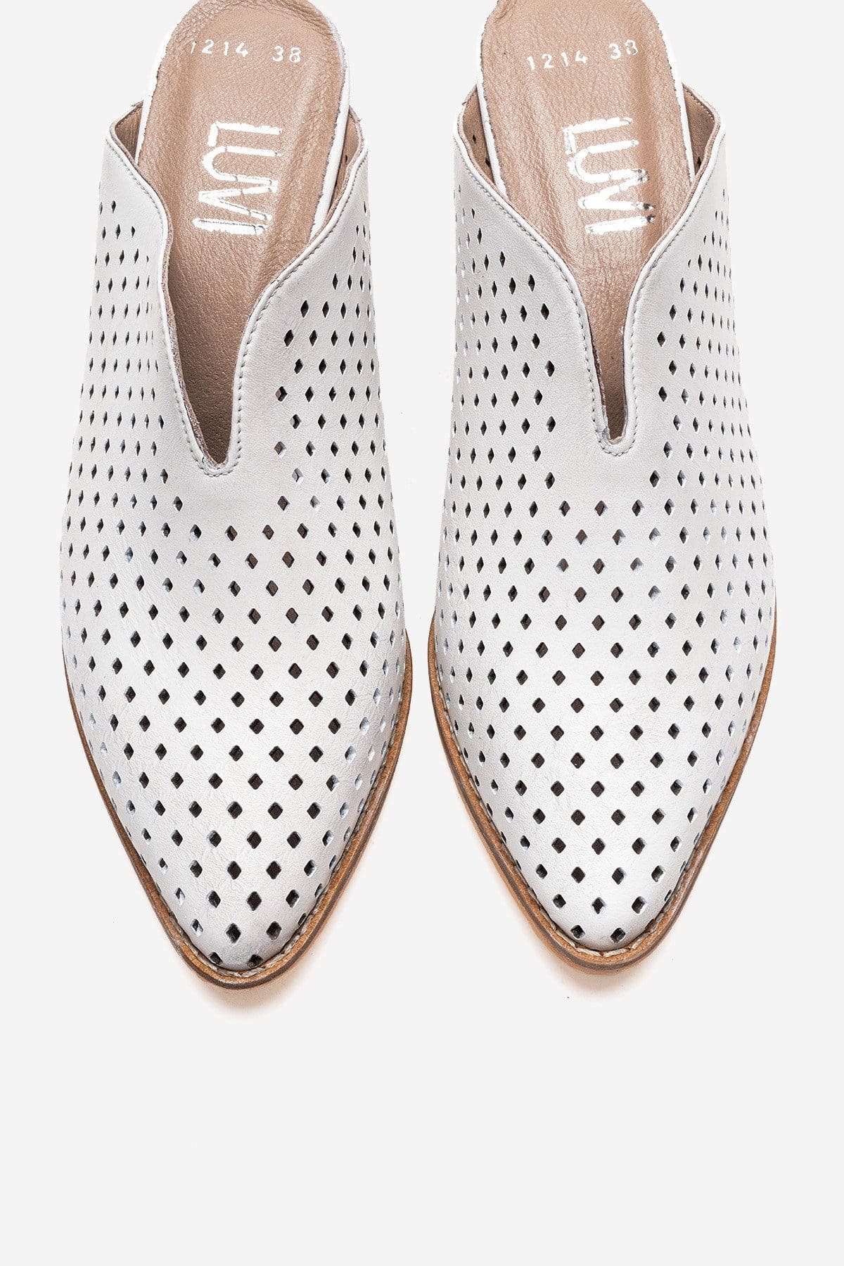 Toen Leather Block Heel Mule, Alternate, color, White