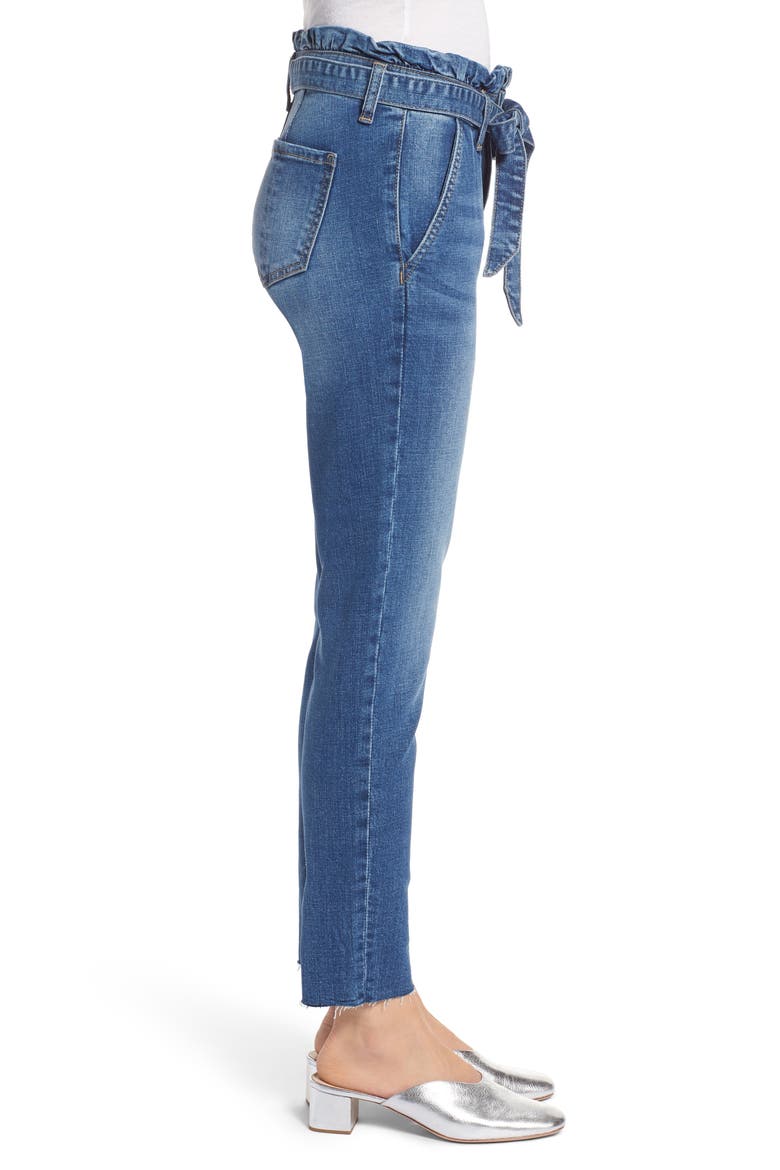 Paperbag Waist Skinny Jeans, Alternate, color, PRETTY