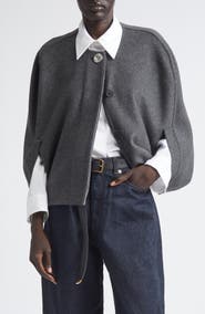 Givenchy Crop Wool & Cashmere Cape