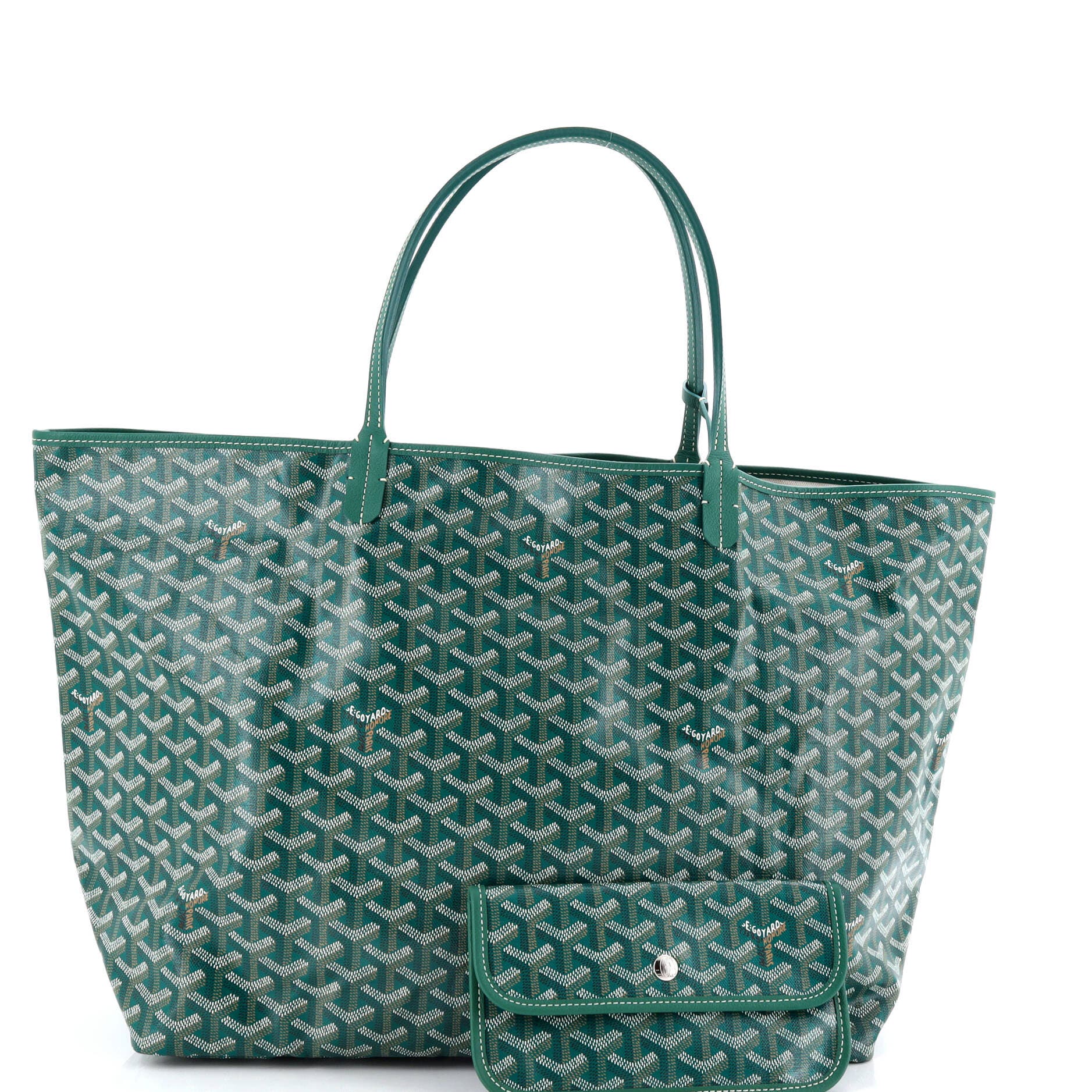 Pre-Owned Goyard Saint Louis Tote Coated Canvas GM, Alternate, color, Green