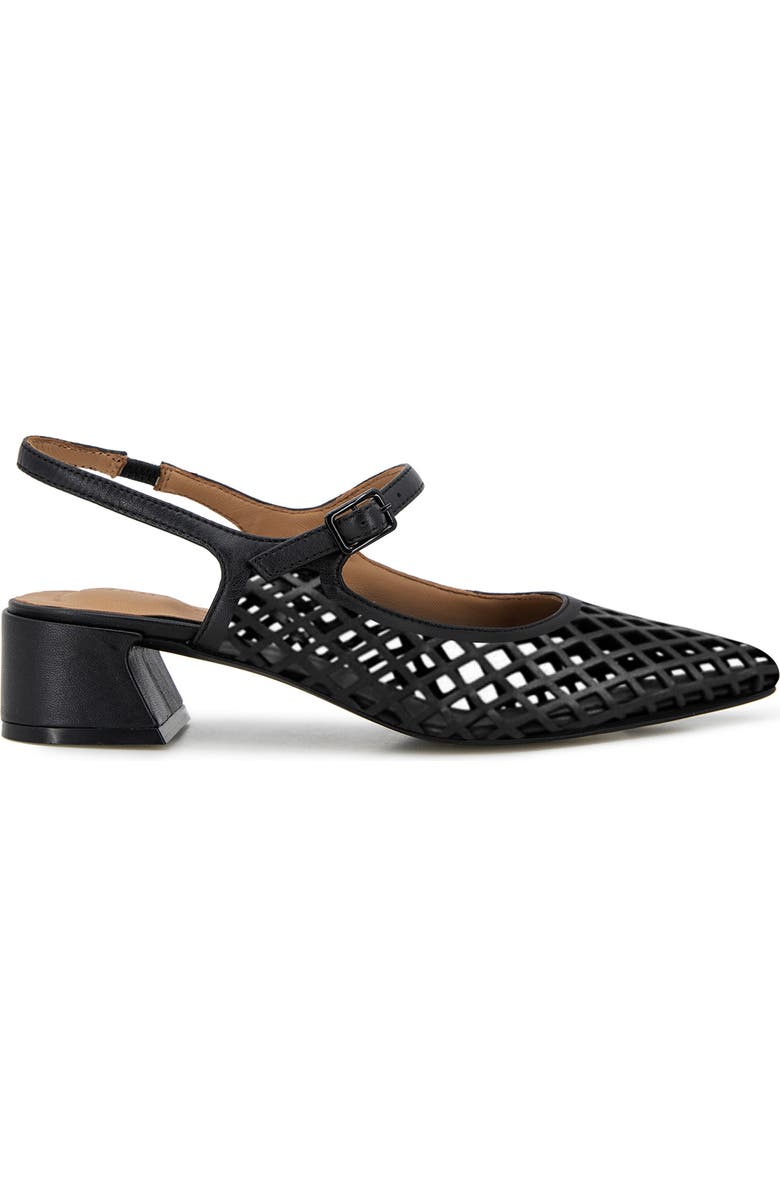 Gentle Souls Gladys Perf Slingback Pump, Alternate, color, Black Leather