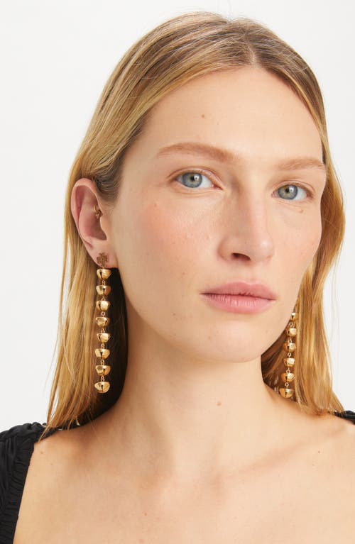 Tory Burch Bell Linear Drop Earrings In Gold