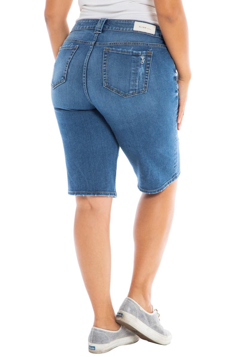 SLINK Jeans Denim Bermuda Shorts, Alternate, color, Frances