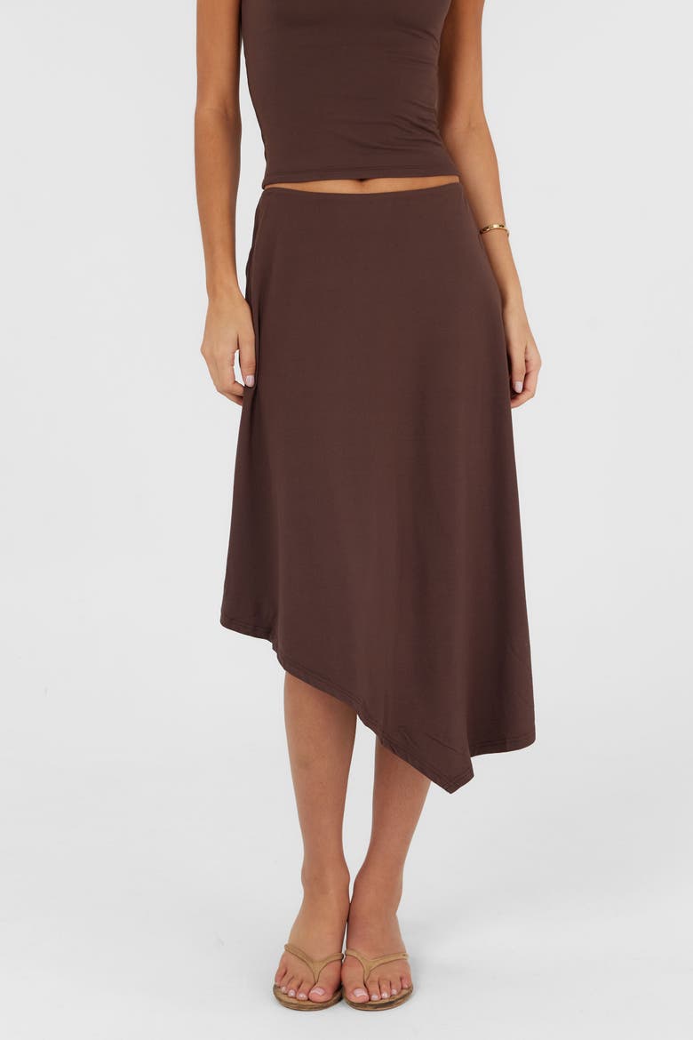 Madeleine Midi Skirt, Alternate, color, Brown