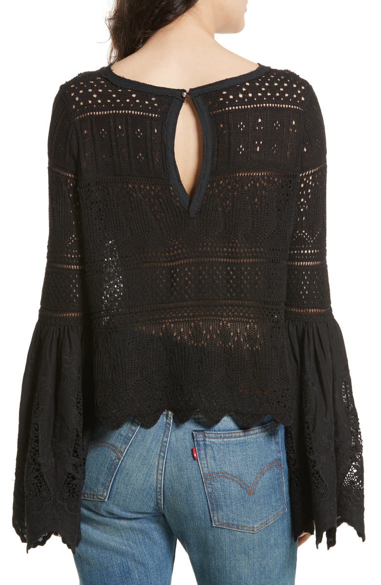 Free People Once Upon a Time Lace Top, Alternate, color, 
